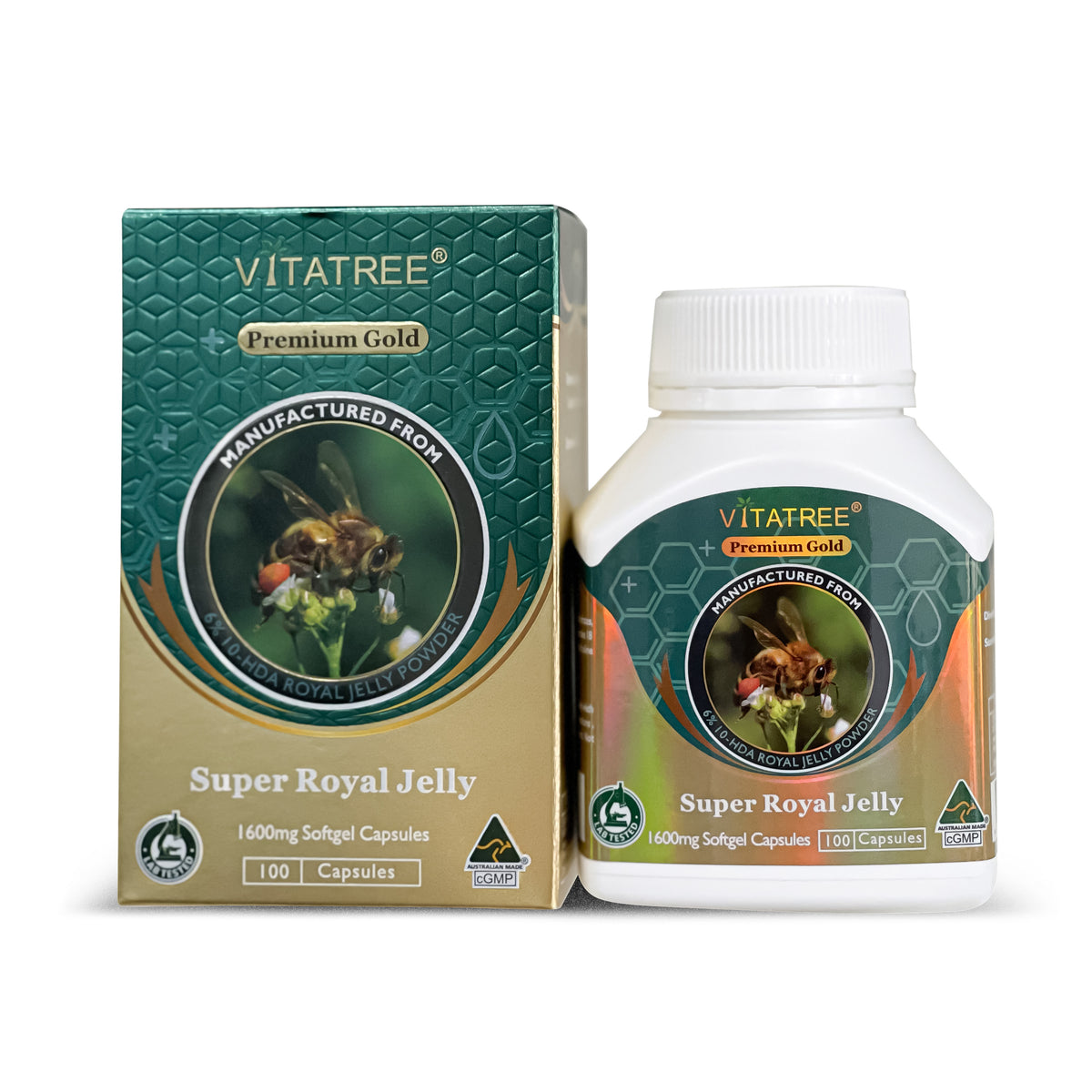 Vitatree Super Royal Jelly 1600mg 100 Capsules Premium Gold 