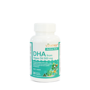 Vitatree Active Kids DHA from Algae Oil 500 mg 30 Soft Gel Capsules